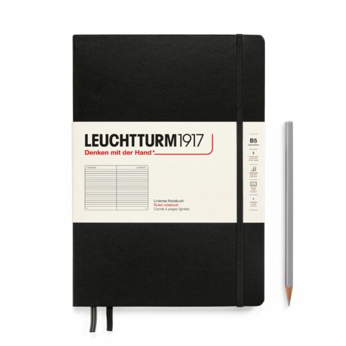 composition notebook b5 hardcover black ruled by Leuchtturm1917