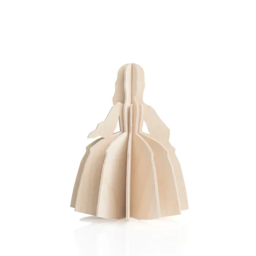 Lovi menina 8 cm natural wood
