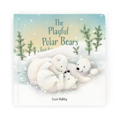 The playful polar bears board book by jellycat
