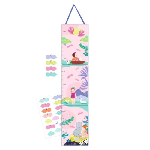 cardboard height chart lake in a box by djeco