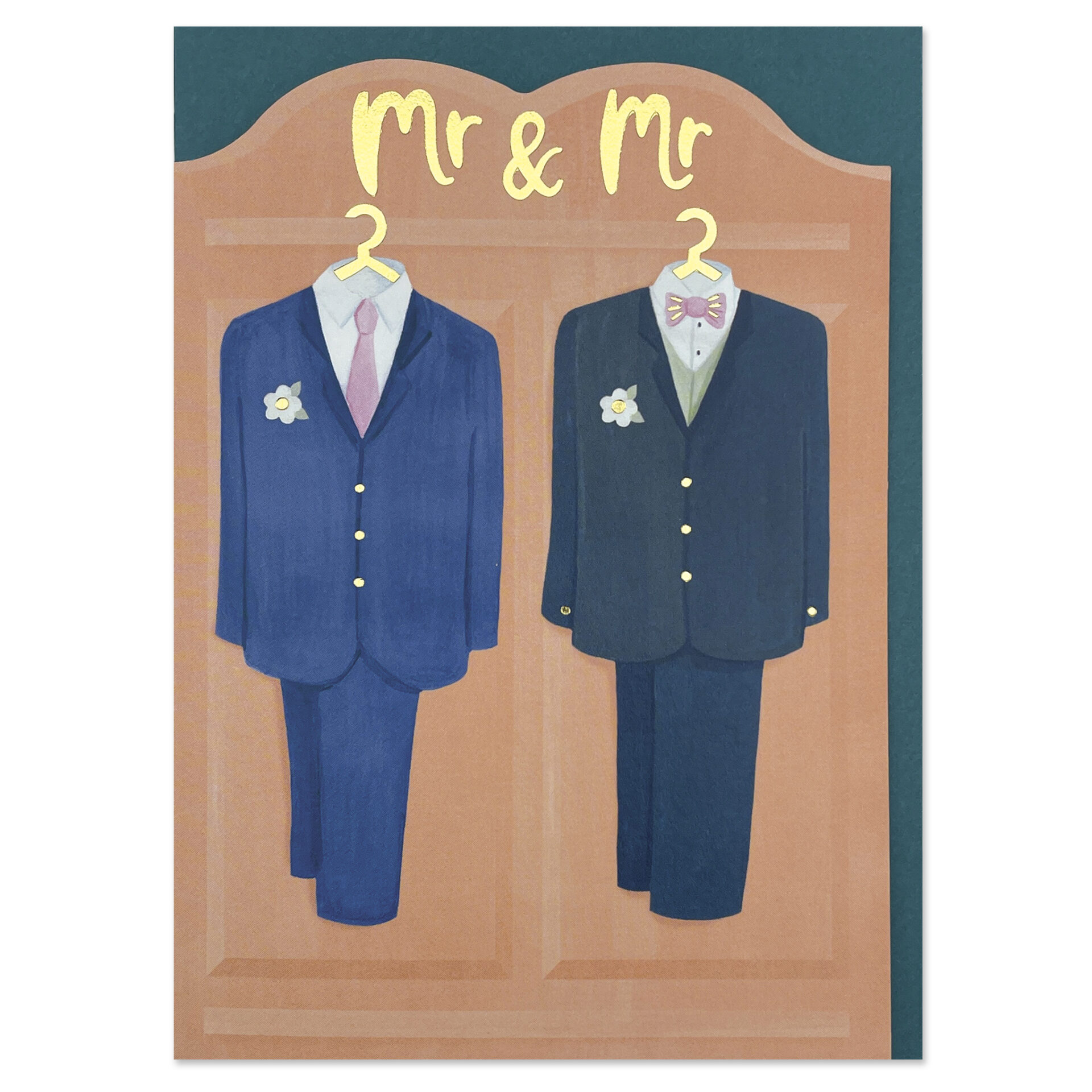 Mr & Mr wedding card by raspberry blossom