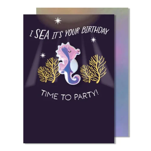 Magnet Seahorse birthday card