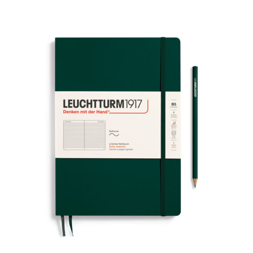 composition softcover notebook b5 forest green ruled by Leuchtturm1917