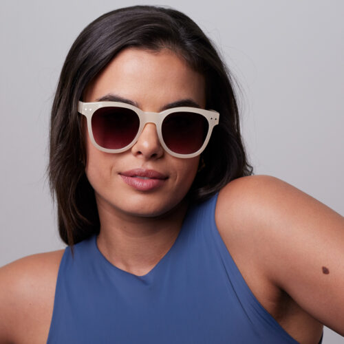 oversized sunglasses vintage cream frame N by izipizi