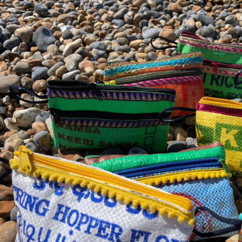 upcycled 2 zips purse by Bex beach