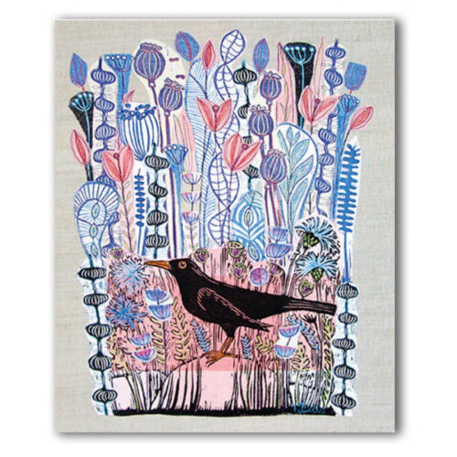 pink blackbird card by nico cards