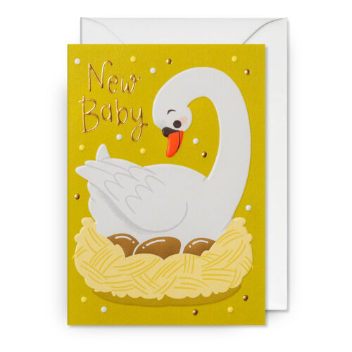 nesting swan card by Lagom