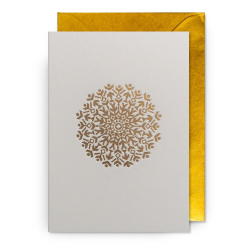 gold snowflake card by lagom