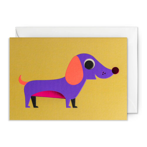 cheeky dachshynd card by lagom
