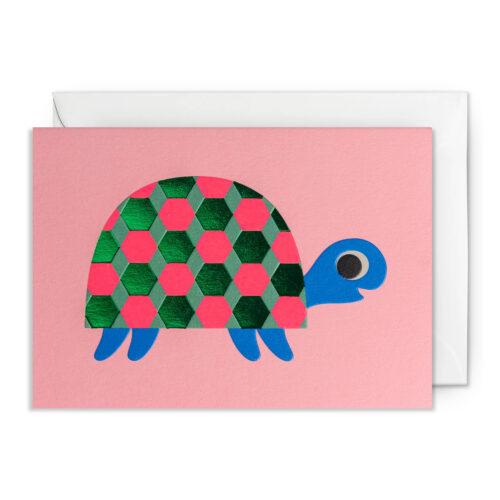 patterned tortoise card by lagom
