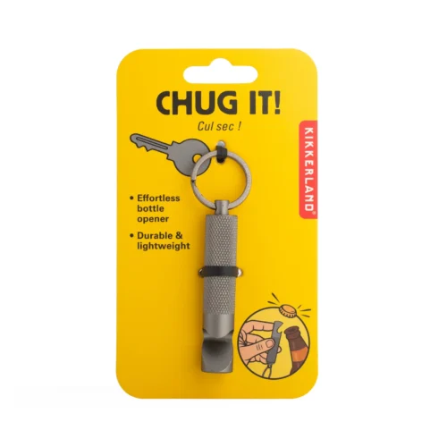 chug it keyring by kikkerland
