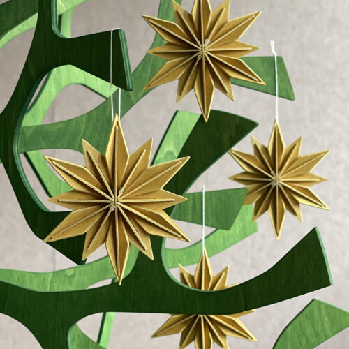 pack of 4 lovi decor star 10 cm honey yellow by Lovi