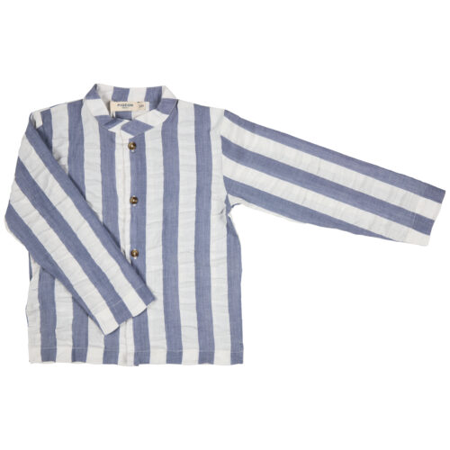 collarless seersucker shirt by pigeon organics