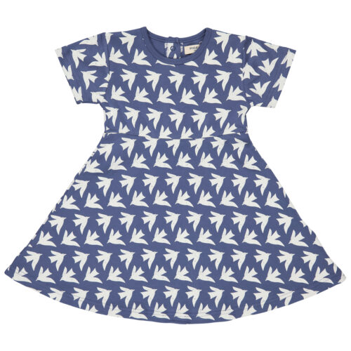 Summer Skater Dress Seagulls indigo by Pigeon Organics SS26