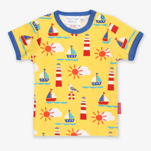 organic seaside print T-Shirt by toby tiger