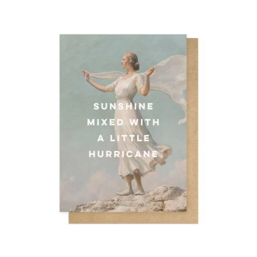 sunshine with a little hurricane card by east end prints