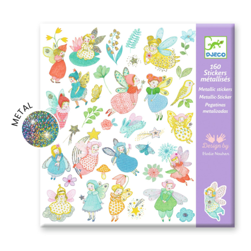 Djeco Matallic Stickers Sparkly Fairies