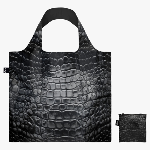loqi black crocodile recycled shopper