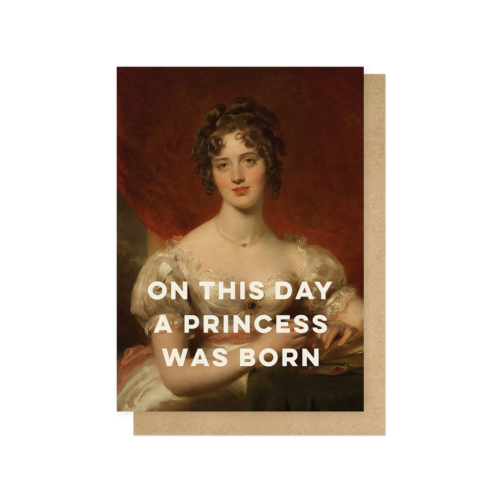 On this day a princess was born greeting card